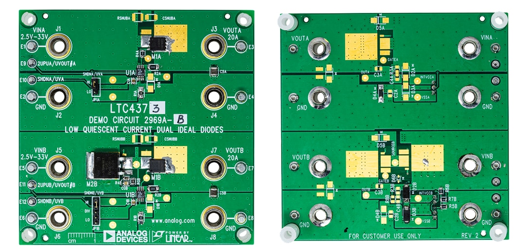 Analog Devices Inc. LTC4372/LTC4373 Demo Boards DC2969A-A/B Analog Devices Inc. LTC4372/LTC4373 Demo Boards DC2969A-A/B