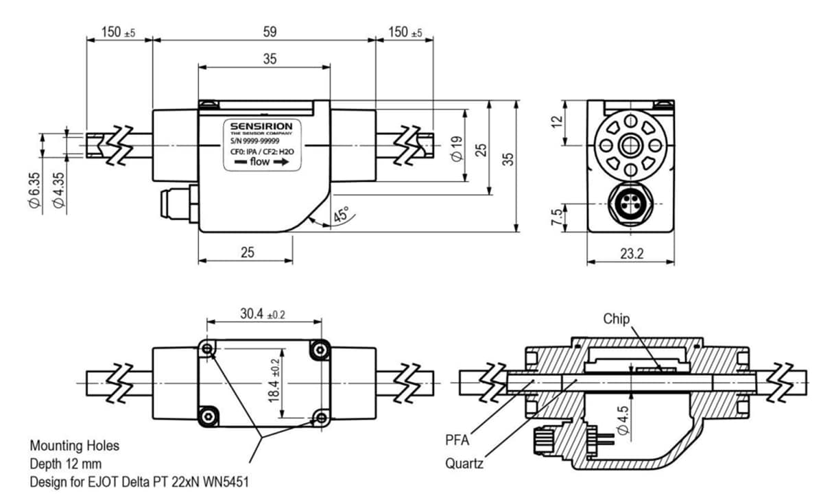 SLQQT500 Liquid Flow Meter Sensirion Mouser